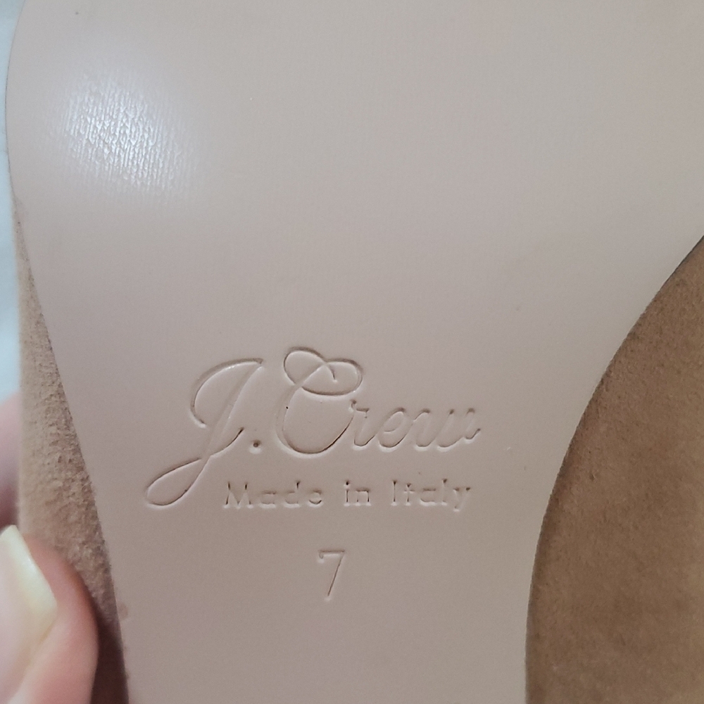 J. Crew ELSIE TAN PUMPS Classic Heels - Picture 7 of 10